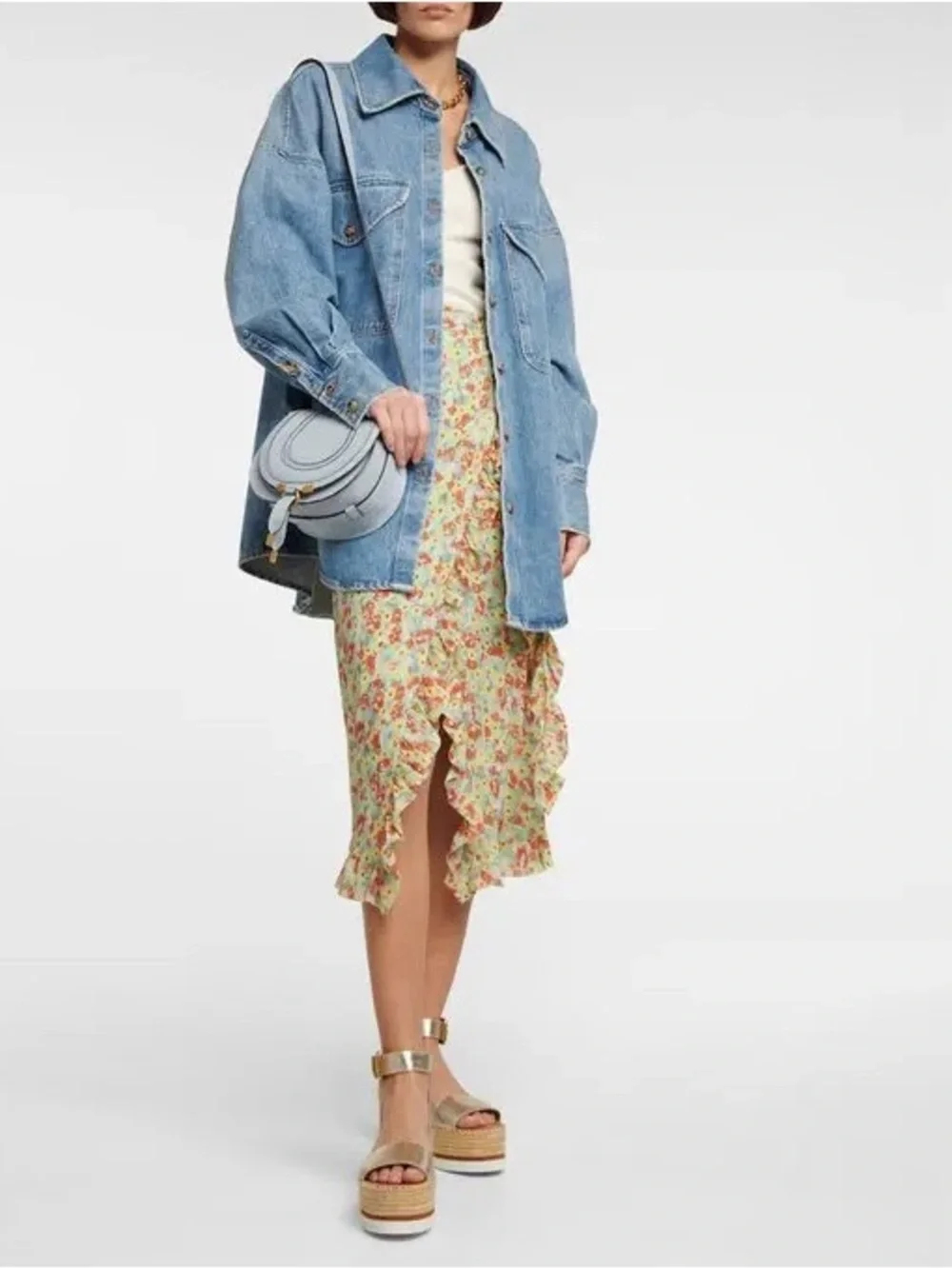 SEE BY CHLOÉ / Glyn Leather Platform Espadrille Sandals